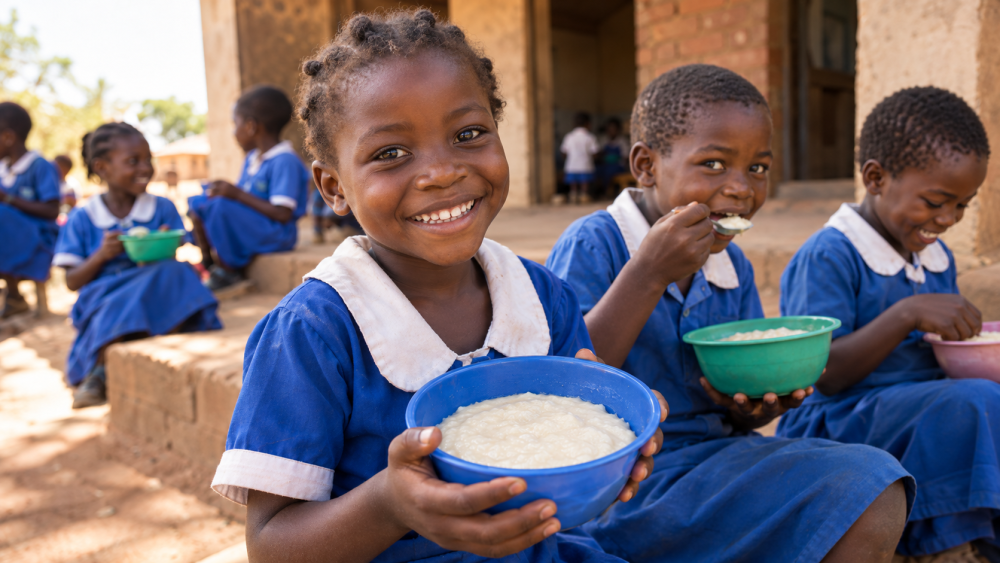 マラウイの学校の朝食には、実際何が入っているのでしょうか？